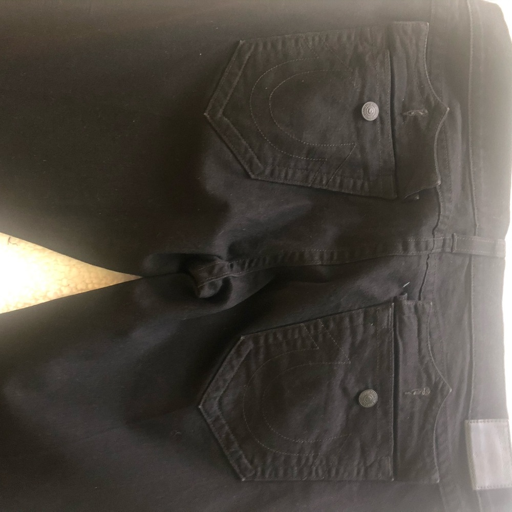 All black on black Tru Religious Men’s jeans